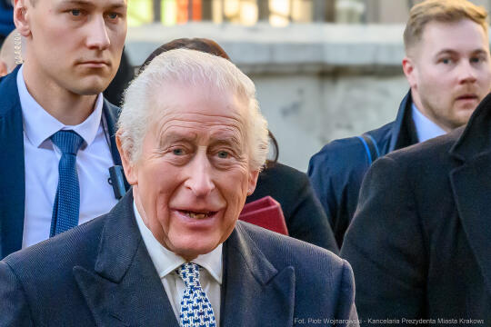 król, Karol III, Karol, Kraków, JCC, wizyta, Miszalski, zdjęcia, Jewish Community Centre, Cracow,