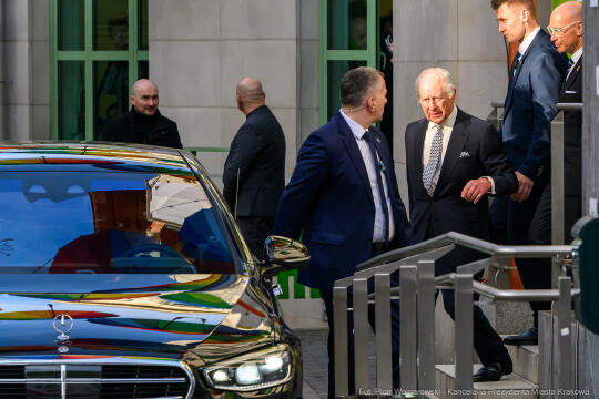 król, Karol III, Karol, Kraków, JCC, wizyta, Miszalski, zdjęcia, Jewish Community Centre, Cracow,