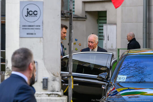 król, Karol III, Karol, Kraków, JCC, wizyta, Miszalski, zdjęcia, Jewish Community Centre, Cracow,