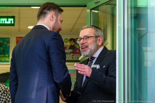 król, Karol III, Karol, Kraków, JCC, wizyta, Miszalski, zdjęcia, Jewish Community Centre, Cracow,