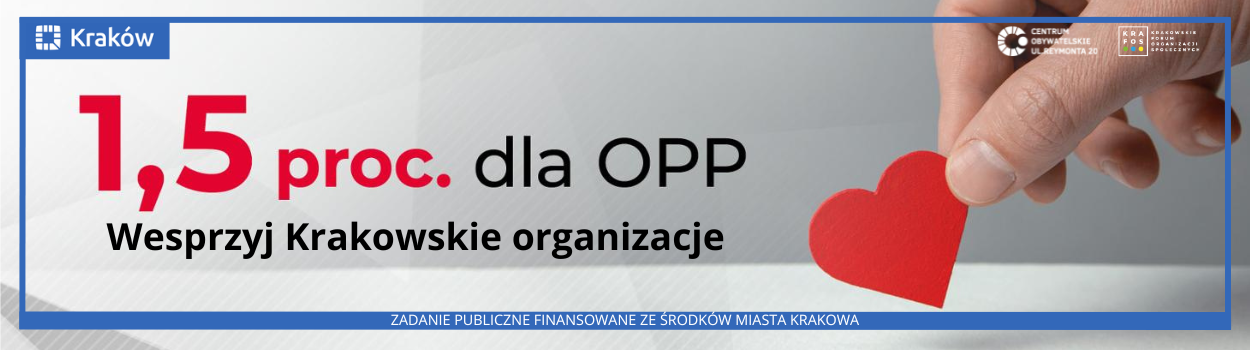 Przekaż 1,5% podatku i wesprzyj organizacje w Krakowie