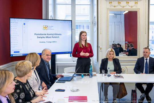 Całus, Komisja Klimatu, Związek Miast Polskich, obrady, Kraków, zdjęcia
