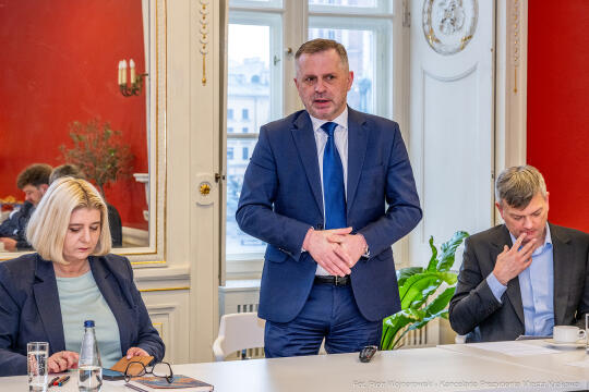 Całus, Komisja Klimatu, Związek Miast Polskich, obrady, Kraków, zdjęcia