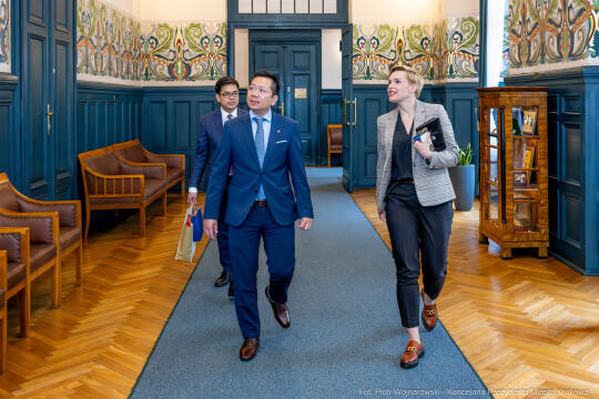 Miszalski, spotkanie ambasador, Wietnam, Ha Hoang Hai, wizyta, zdjęcia