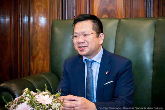 Miszalski, spotkanie ambasador, Wietnam, Ha Hoang Hai, wizyta, zdjęcia