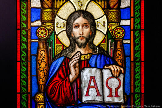 pw_446_019_fot. piotr wojnarowski.jpg-Prezydent Krakowa odwiedził Muzeum Witrażu