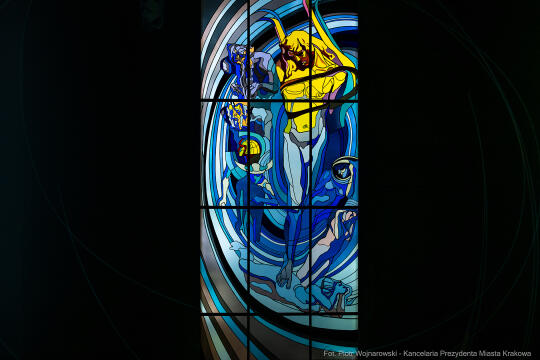 pw_446_021_fot. piotr wojnarowski.jpg-Prezydent Krakowa odwiedził Muzeum Witrażu