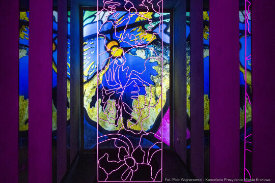pw_446_024_fot. piotr wojnarowski.jpg-Prezydent Krakowa odwiedził Muzeum Witrażu