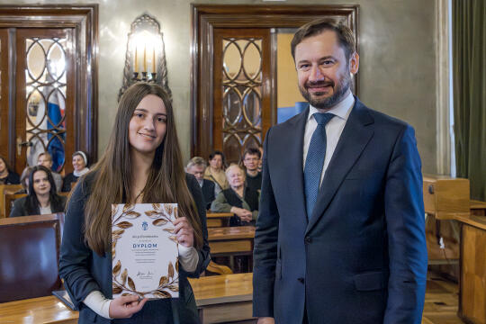 Miszalski, Bałdyga, Mazur, Laur olimpijski, uczniowie, olimpijczycy, wręczenie, nagrody