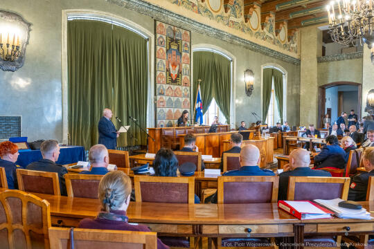 Miszalski, Bezpieczny Kraków, nagrody, policja, straż miejska, straż pożarna, wręczenie, zdjęc