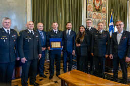 Miszalski, Bezpieczny Kraków, nagrody, policja, straż miejska, straż pożarna, wręczenie, zdjęc