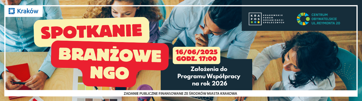 Konsultacje Programu Współpracy Gminy Miejskiej Kraków z NGO na rok 2026