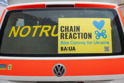 Kraków powitał uczestników rowerowej akcji charytatywnej „Bike Convoy for Ukraine"