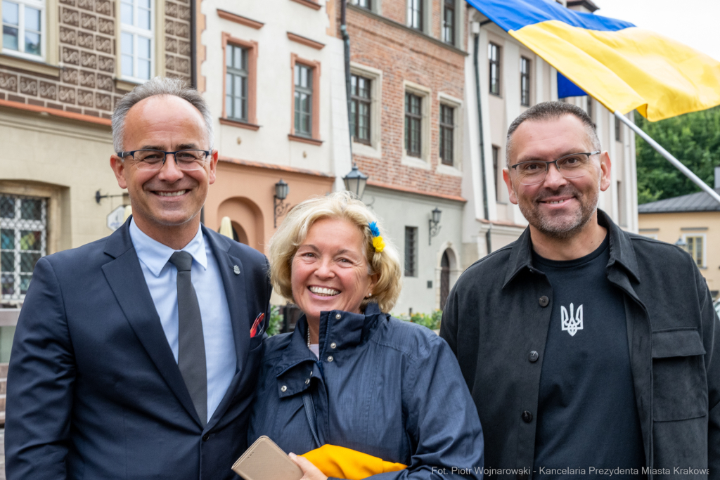 Kraków powitał uczestników rowerowej akcji charytatywnej „Bike Convoy for Ukraine"  Autor: P. Wojnarowski