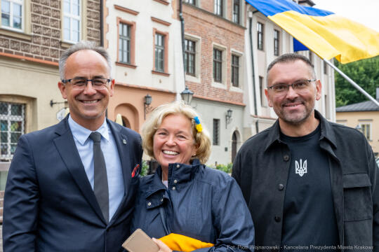Kraków powitał uczestników rowerowej akcji charytatywnej „Bike Convoy for Ukraine"