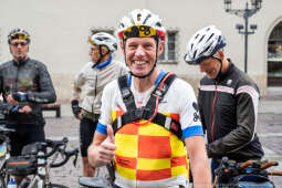 Kraków powitał uczestników rowerowej akcji charytatywnej „Bike Convoy for Ukraine"
