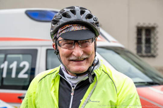 Kraków powitał uczestników rowerowej akcji charytatywnej „Bike Convoy for Ukraine"