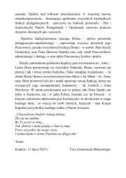 Jubileuszowy Odpust św. Anny w Domu Pomocy Społecznej im. Ludwika i Anny Helclów w Krakowie.