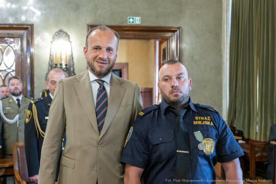 Straż Miejska, święto, Miszalski, Śmiałek, Ulman, odznaczenia, medale