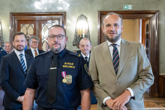 Straż Miejska, święto, Miszalski, Śmiałek, Ulman, odznaczenia, medale