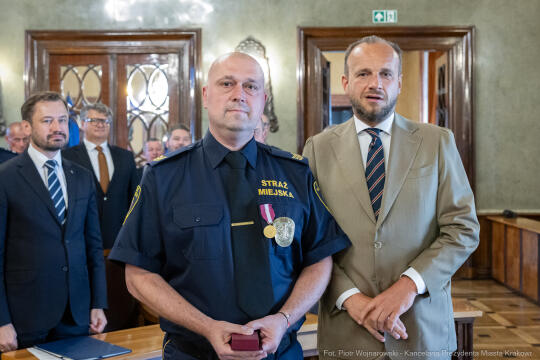 Straż Miejska, święto, Miszalski, Śmiałek, Ulman, odznaczenia, medale