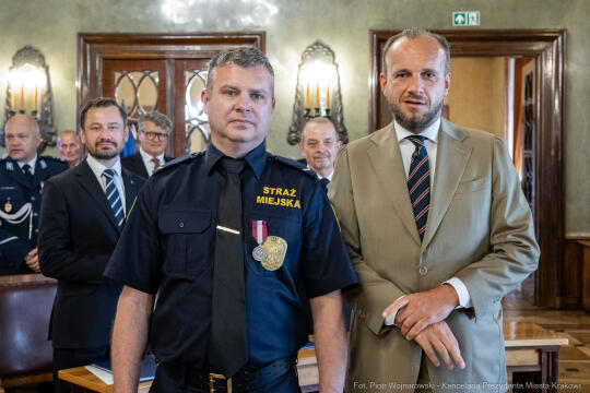 Straż Miejska, święto, Miszalski, Śmiałek, Ulman, odznaczenia, medale