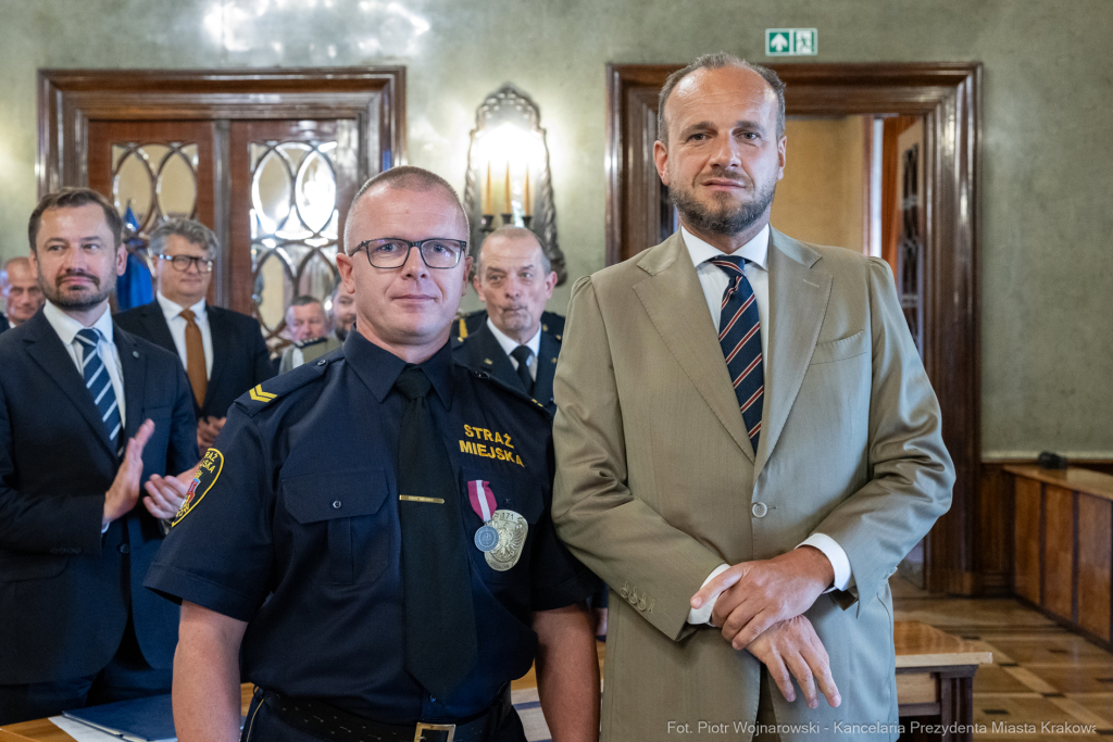 Straż Miejska, święto, Miszalski, Śmiałek, Ulman, odznaczenia, medale  Autor: P. Wojnarowski