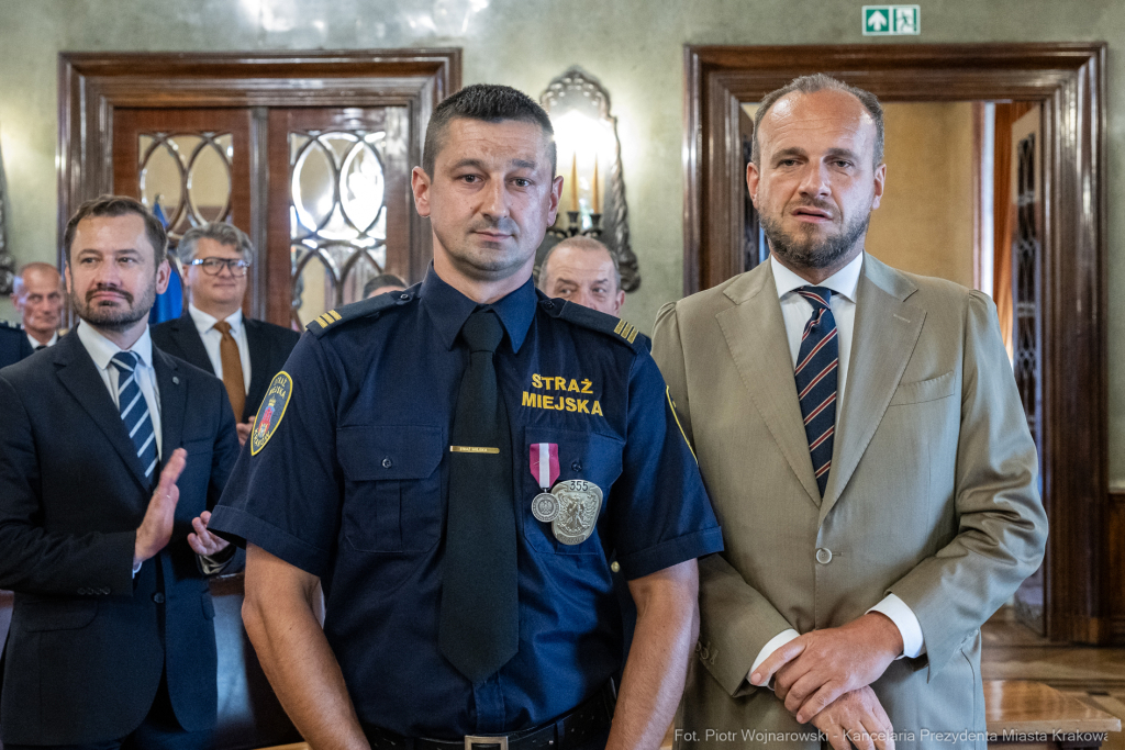 Straż Miejska, święto, Miszalski, Śmiałek, Ulman, odznaczenia, medale  Autor: P. Wojnarowski