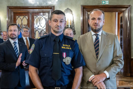 Straż Miejska, święto, Miszalski, Śmiałek, Ulman, odznaczenia, medale