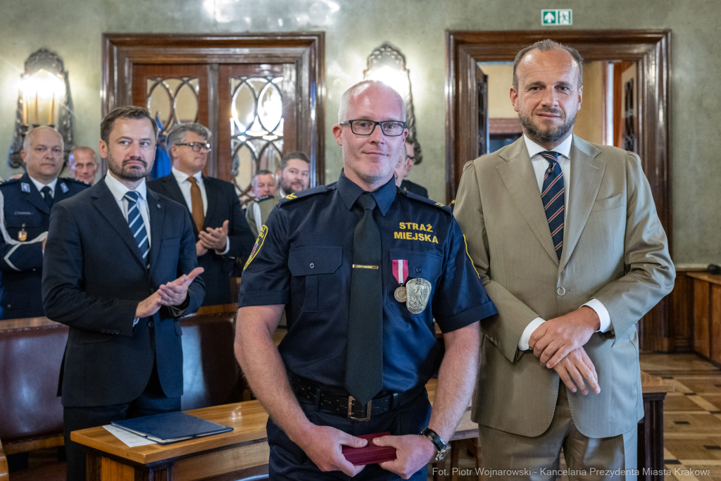 Straż Miejska, święto, Miszalski, Śmiałek, Ulman, odznaczenia, medale  Autor: P. Wojnarowski