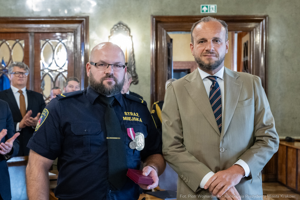 Straż Miejska, święto, Miszalski, Śmiałek, Ulman, odznaczenia, medale  Autor: P. Wojnarowski