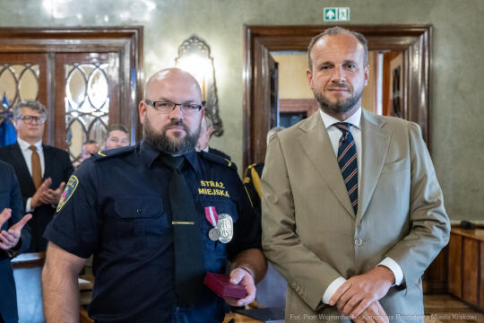 Straż Miejska, święto, Miszalski, Śmiałek, Ulman, odznaczenia, medale