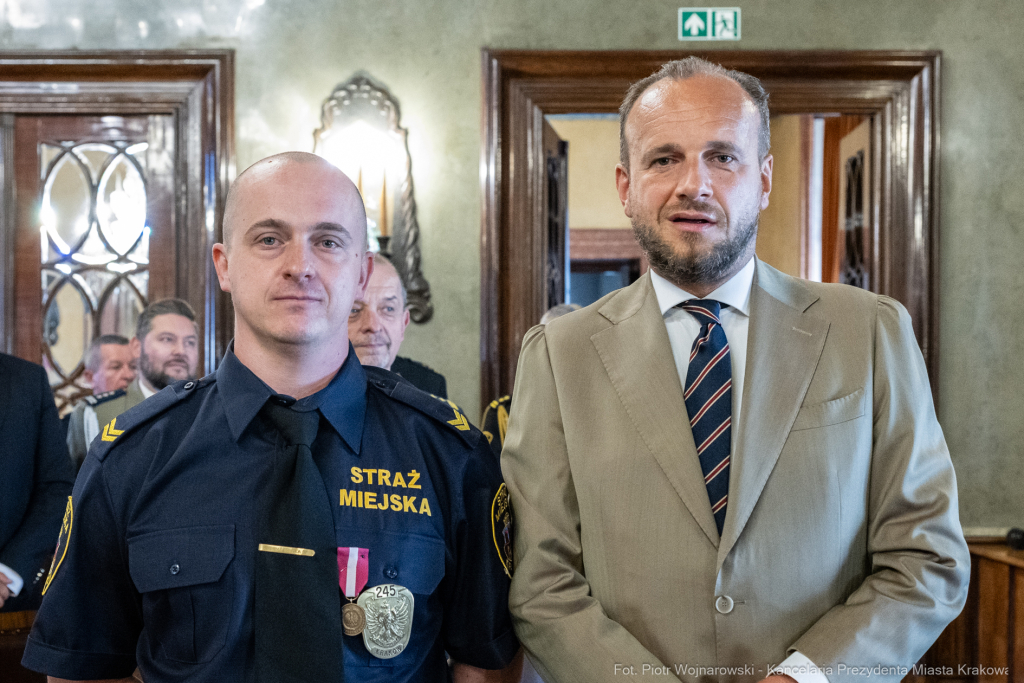 Straż Miejska, święto, Miszalski, Śmiałek, Ulman, odznaczenia, medale  Autor: P. Wojnarowski