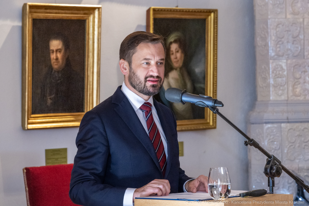 Miszalski, Serafin, komisarz, UE, spotkanie, Pałac Krzysztofory  Autor: Piotr Wojnarowski