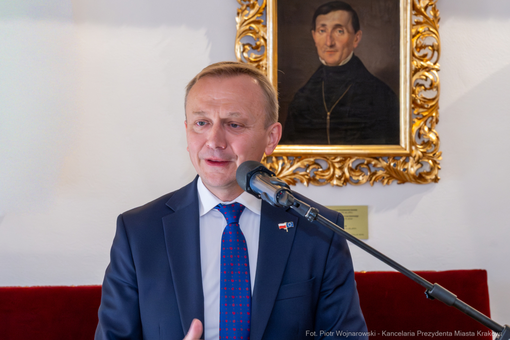 Miszalski, Serafin, komisarz, UE, spotkanie, Pałac Krzysztofory  Autor: Piotr Wojnarowski