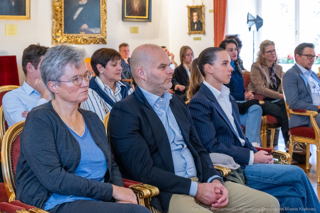 Miszalski, Serafin, komisarz, UE, spotkanie, Pałac Krzysztofory  Autor: Piotr Wojnarowski