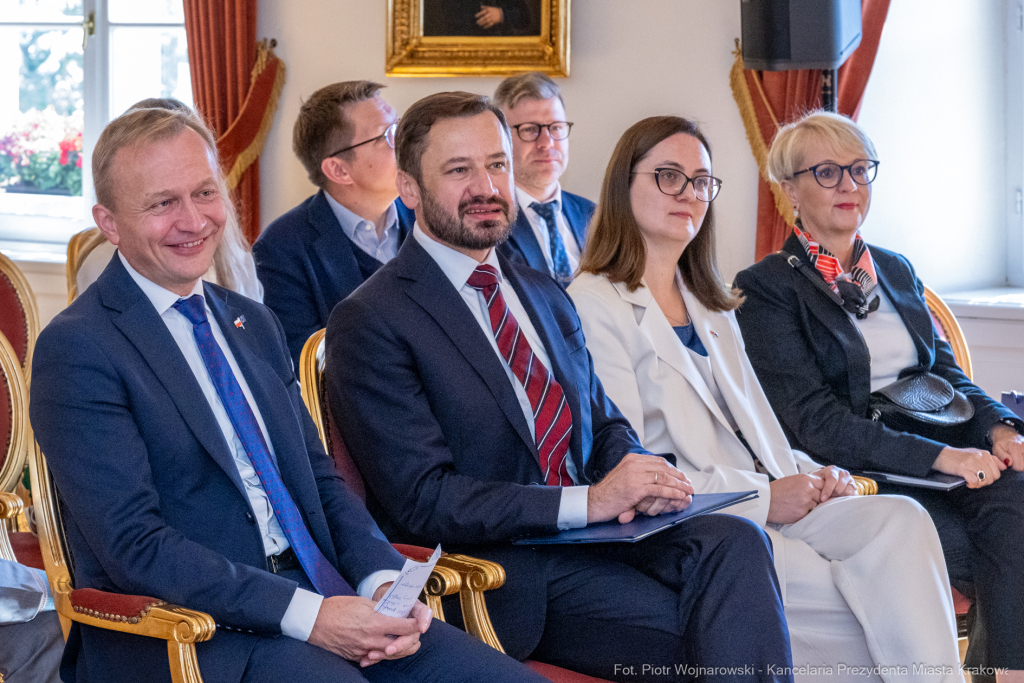 Miszalski, Serafin, komisarz, UE, spotkanie, Pałac Krzysztofory  Autor: Piotr Wojnarowski