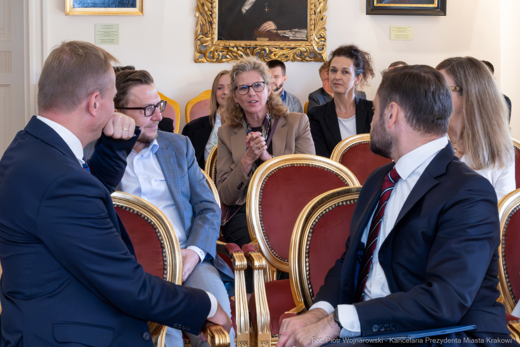 Miszalski, Serafin, komisarz, UE, spotkanie, Pałac Krzysztofory  Autor: Piotr Wojnarowski