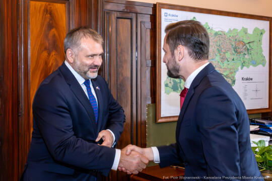 Miszalski, Żurek, wizyta, mninster sprawiedliwości, Kraków, zdjęcia