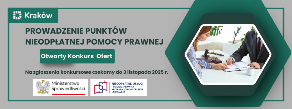 Otwarty konkurs ofert na prowadzenie punktów nieodpłatnej pomocy prawnej i poradnictwa obywatelskieg