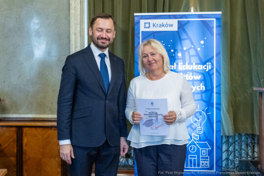 Miszalski, nauczyciele, nagroda Prezydenta, wręczenie, zdjęcia