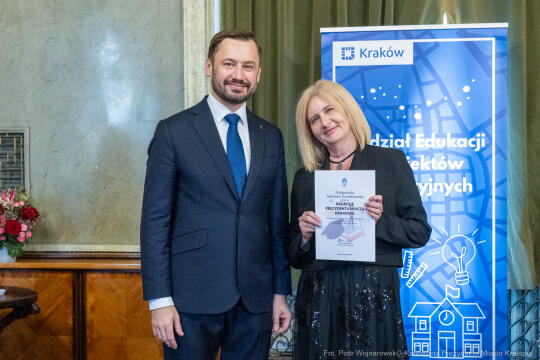 Miszalski, nauczyciele, nagroda Prezydenta, wręczenie, zdjęcia