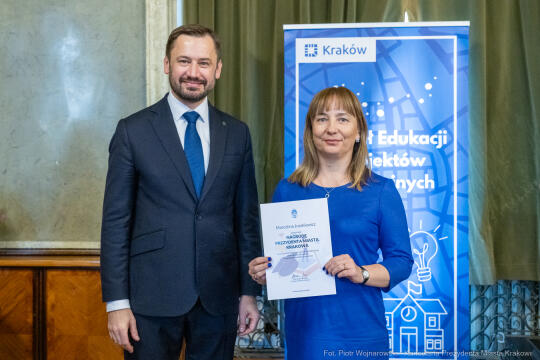 Miszalski, nauczyciele, nagroda Prezydenta, wręczenie, zdjęcia