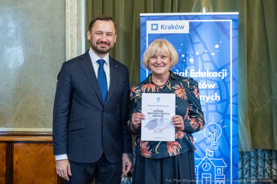 Miszalski, nauczyciele, nagroda Prezydenta, wręczenie, zdjęcia