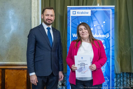 Miszalski, nauczyciele, nagroda Prezydenta, wręczenie, zdjęcia