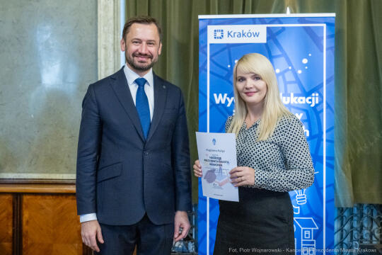 Miszalski, nauczyciele, nagroda Prezydenta, wręczenie, zdjęcia