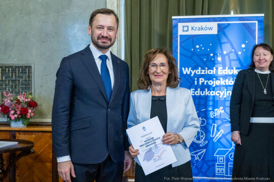 Miszalski, nauczyciele, nagroda Prezydenta, wręczenie, zdjęcia