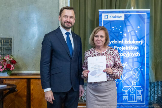 Miszalski, nauczyciele, nagroda Prezydenta, wręczenie, zdjęcia