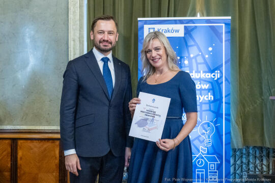 Miszalski, nauczyciele, nagroda Prezydenta, wręczenie, zdjęcia