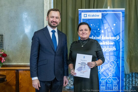 Miszalski, nauczyciele, nagroda Prezydenta, wręczenie, zdjęcia